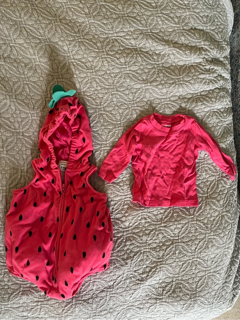 💙 2 for $25 Carter's Bright Pink Watermelon Halloween Costume Size 3-6 Months